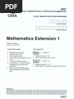 CSSA 2021 Math Ext 1 Trials