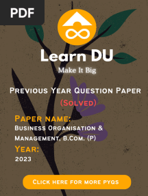 Business Organisation & Management, B.Com. (P) - SOLVED-2023