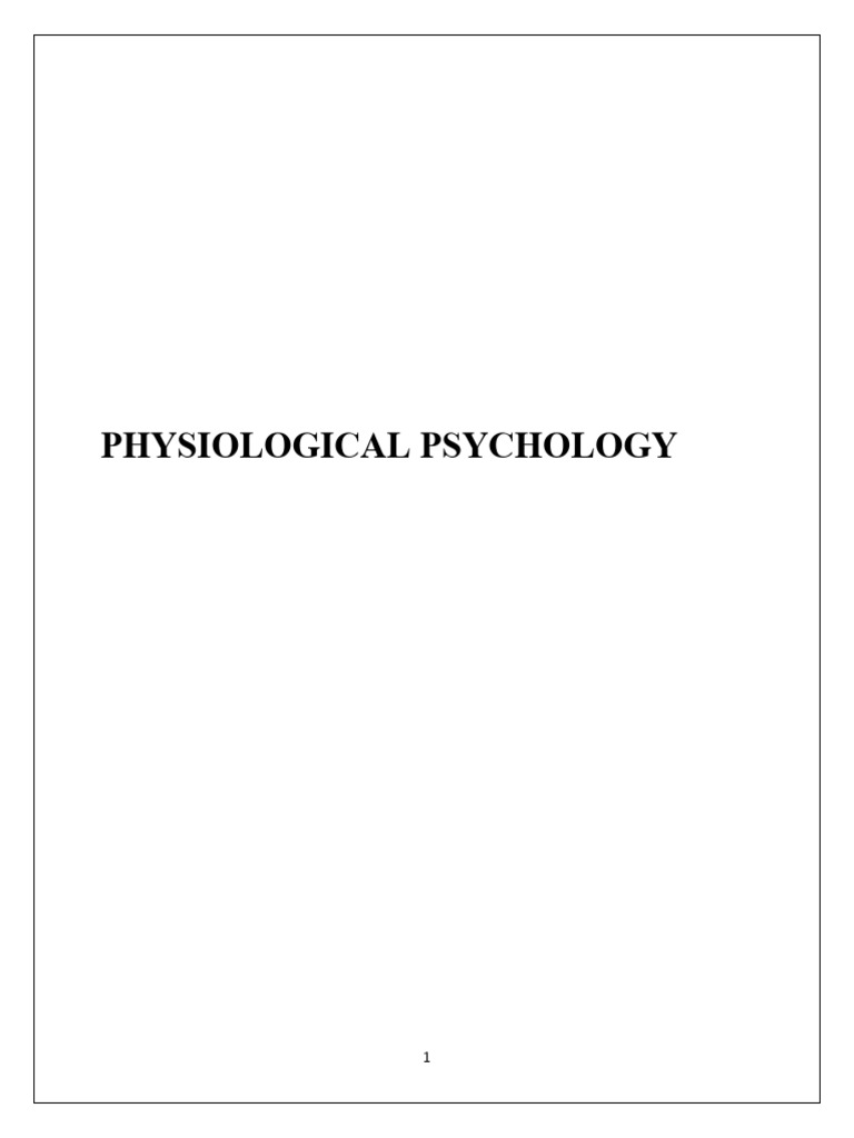 Physiological Psychology PDF