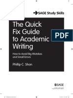 The Quick Fix Guide To Academic Writing