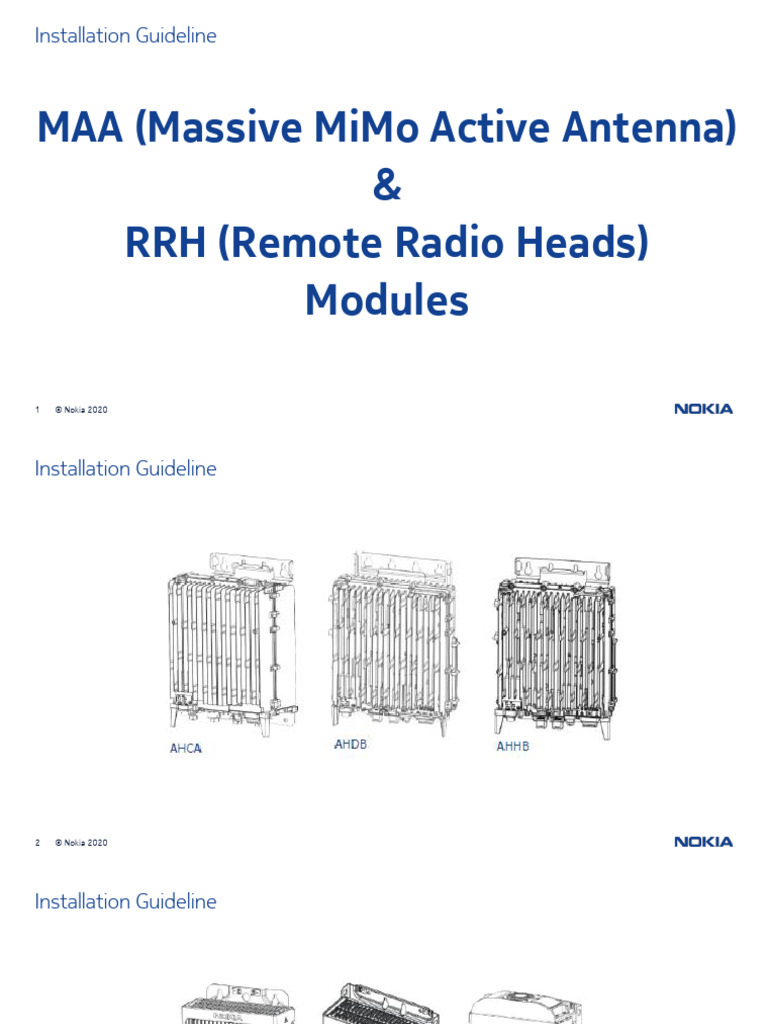 Nokia AirScale RRH Installation Guide | PDF | Screw | Electrical Connector