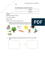 Evaluación 3° Básico Vocales