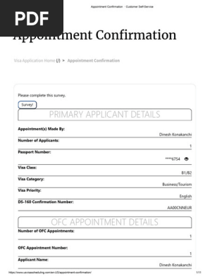 Appointment Confirmation