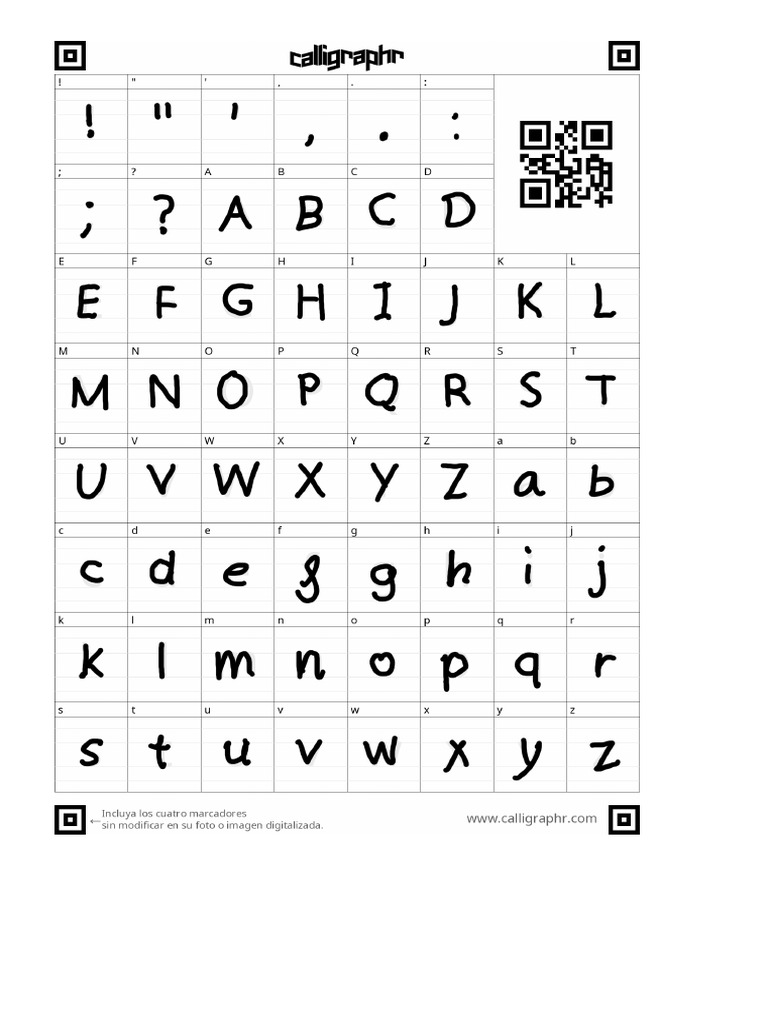Calligraphr Template PDF