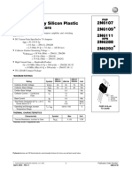 Complementary Silicon Plastic Power Transistors 2N6107 2N6109 2N6111 2N6288 2N6292
