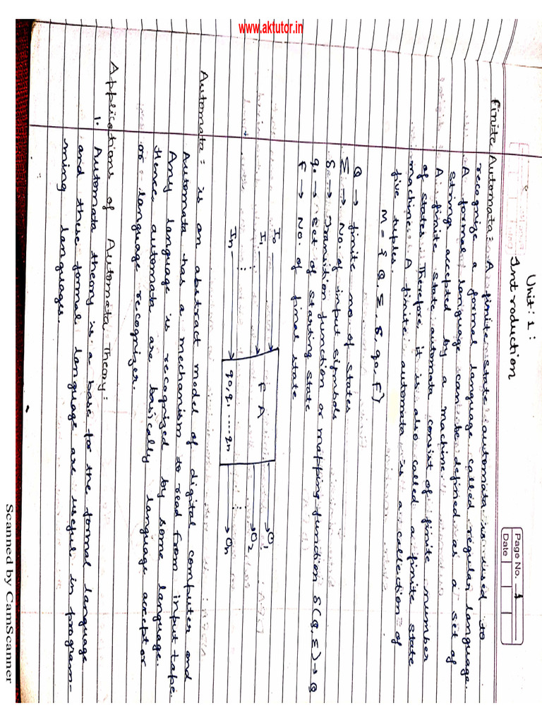 TAFL - Theory - of - Automata - and - Formal - Languages - BT - Cs ...