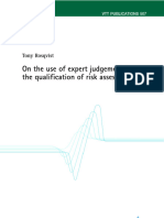 On The Use of Expert Judgement in The Qualification of Risk Assessment