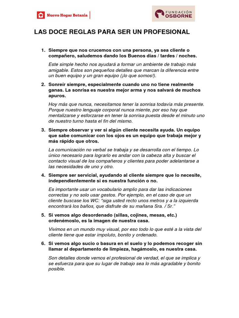 Las Doce Reglas para Ser Un Profesional | PDF | Crecimiento personal y ...