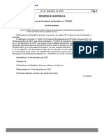 Decreto Do Presidente Da República N.º 127/2023 de 26 de Dezembro