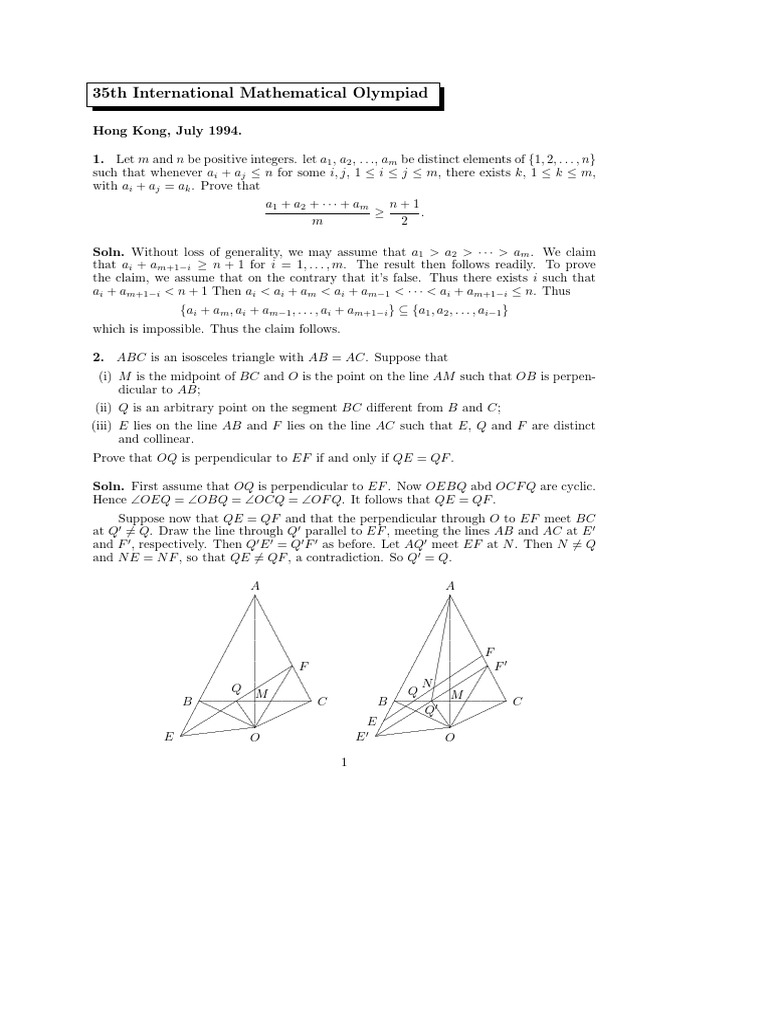 35th international mathematical olympiad 1 2 m i j i j k 1 2 m pdf