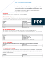 Topic 10 - Structure Query Language (SQL)