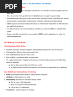 Topic 2 - The Relational Data Model 1