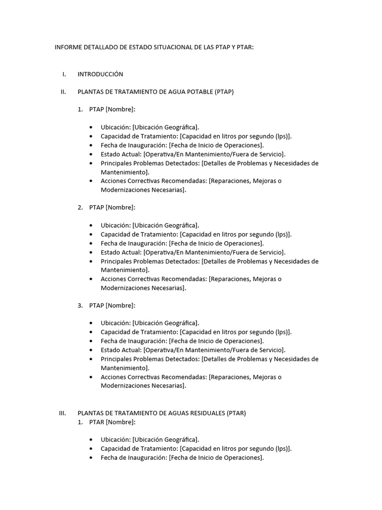 Informe sobre PTAP y PTAR: Estado y Recomendaciones | PDF | Economias