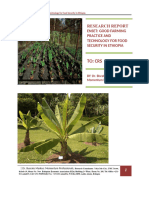 DRAFT Reserch Report Ensete and Good Farming Practice and Technology For Food Security in Ethiopia