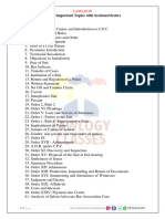 CPC - Important Topics, Sections and Orders 