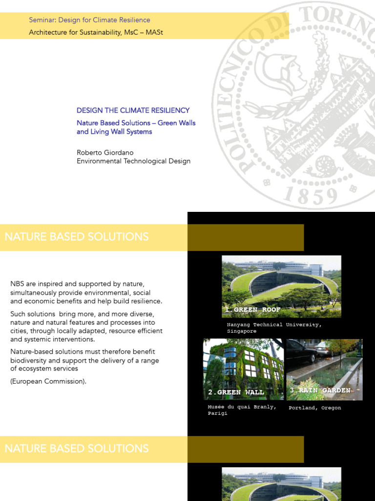 Lect 05 Nature Based Solutions Green Walls | PDF | Earth Sciences ...