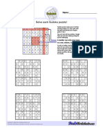 Math Worksheets - Sudoku - Sudoku - Sudoku - Easy Set 1 (Third Worksheet)