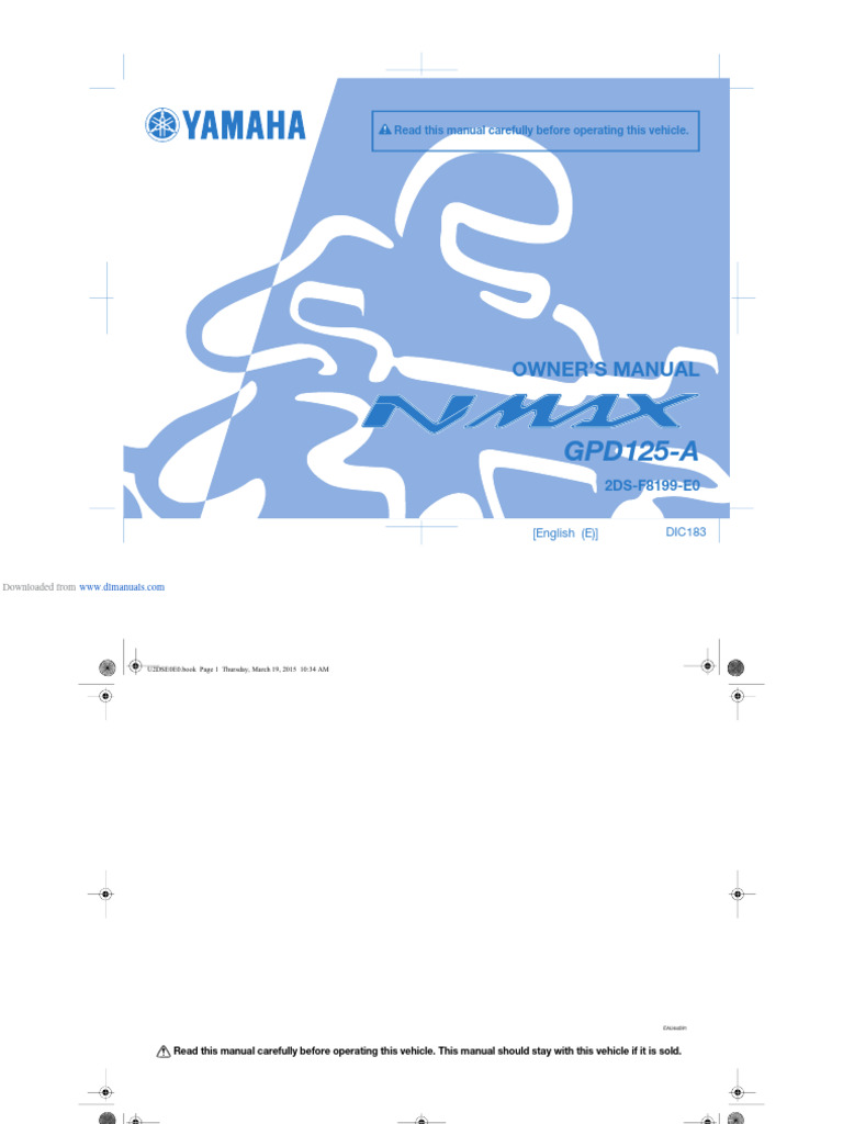 Yamaha NMAX 125 Owner's Manual | PDF | Brake | Throttle