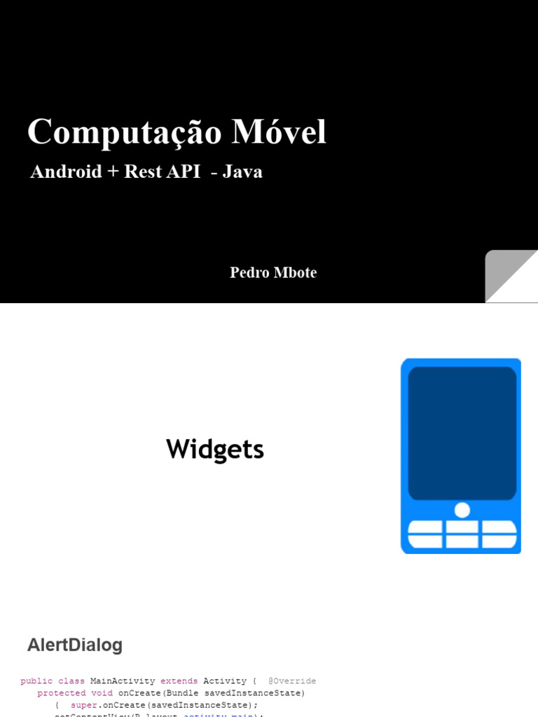 Aula 7c - Widgets | Download Free PDF | Software Development | Computing