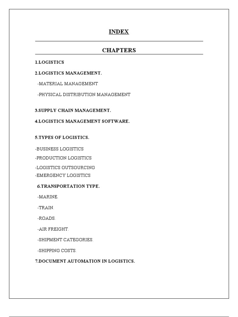 Comprehensive Guide to Logistics Management | PDF | Finance & Money ...