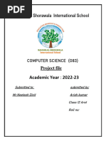 Computer Project Front Page | PDF
