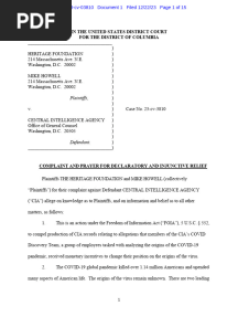 Heritage Foundation CIA Complaint