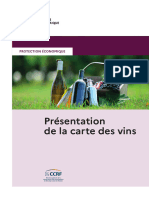 Presentation Carte Vins