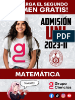 Examen UNI 2023-II - Matemáticas