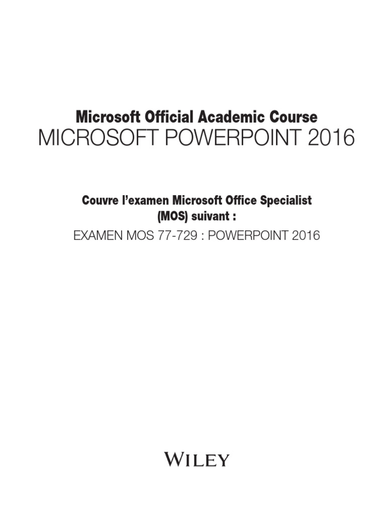 Cours Microsoft PowerPoint 2016 | PDF | Ordinateurs