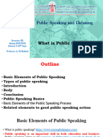 1 What Is Public Speaking