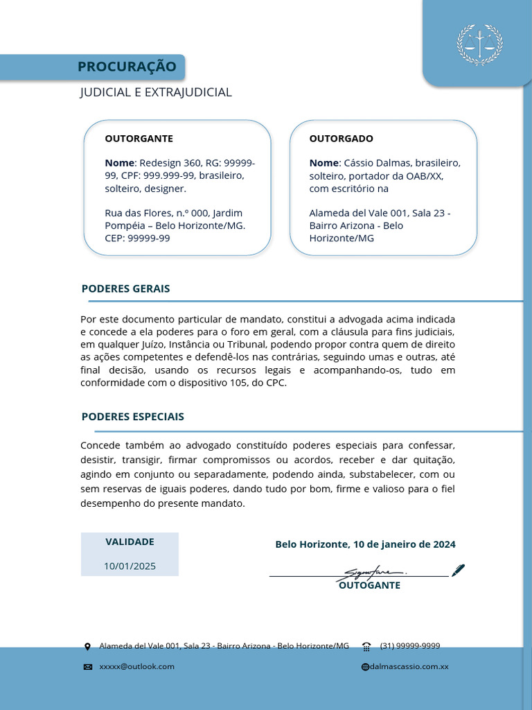 Procuracao Visual Law 2024 1 | PDF