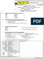 Quiz One Unit One Version Two