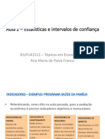 2 - Estatísticas e Intervalos de Confiança