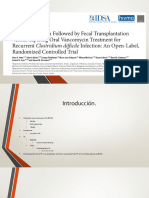 Artículo Transplante Fecal Vs Vancomicina en CD Recurrente