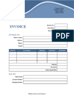 Fillable Invoice Template