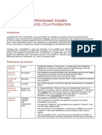 Programme Examen Officiel Itil4 Foundation