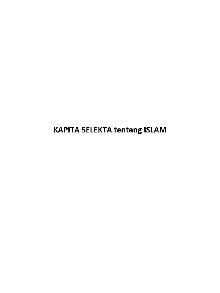 Kapita selekta tentang islam combine files 1 pdf