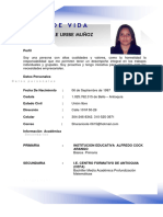 Hoja de Vida Shara Nicole Uribe Muñoz PDF