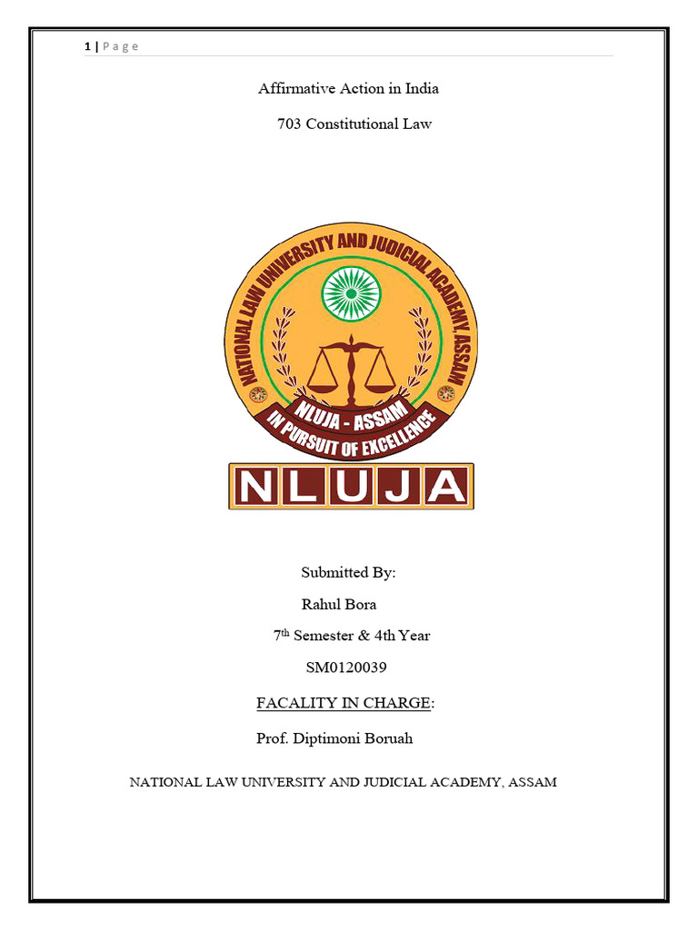 Affirmative Action in India PDF