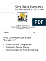 CCSS and Implication for Instruction October 10 3pm ES & MS