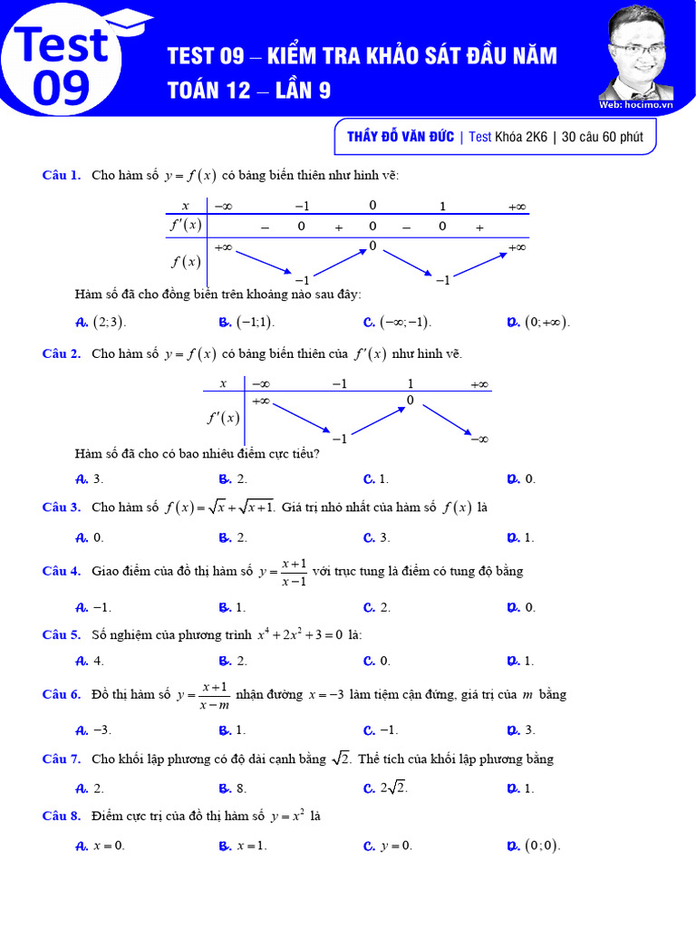(ĐVĐ) Test 09 | PDF