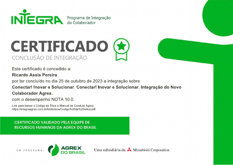 Certificado Integração | PDF
