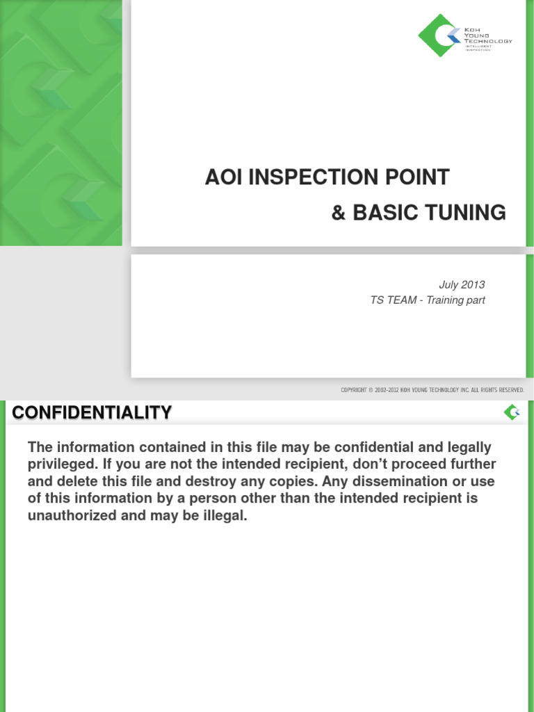 AOI Inspection and Tuning Guide | PDF | Length | Computer Engineering