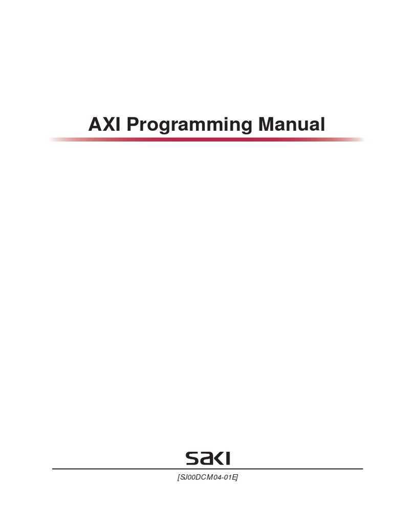 (SJ00DCM04-01E) - 1.1 - AXI Programming Manual - Mail | PDF | Computing ...