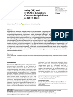 Zhao Et Al 2023 Leading Virtual Reality VR and Augmented Reality Ar in Education Bibliometric and Content Analysis From