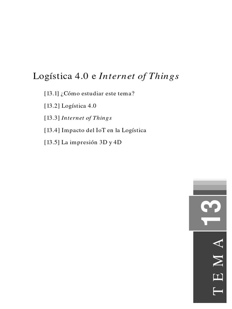 Logística 4.0 y el Impacto del IoT | PDF | Internet de las Cosas ...