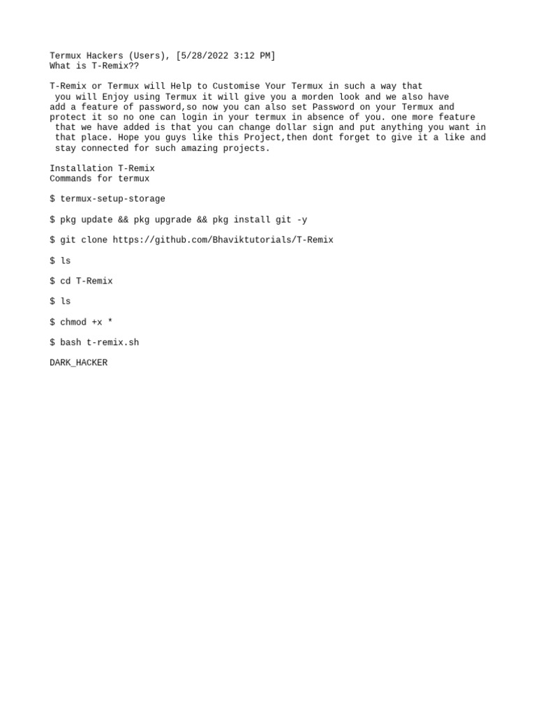 Termux theme 2 can set password linux like security pdf