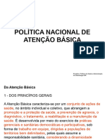 Políticas Públicas de Saúde: Política Nacional de AB