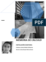 Memoria de Calculo de Instalación Sanitaria - Carlos Brayan Merino Garcia
