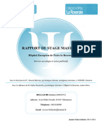 Rapport de Stage Master 1 Psychologie Clinique